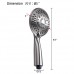 LORDEAR Luxury Large High Pressure 9 Setting Water Flexible Removable Rain Message Detachable Handheld Shower Head Set with Holder  5" Shower Head with 60'' Stainless Steel Hose  Brushed Nickel - B07CMDHX9D